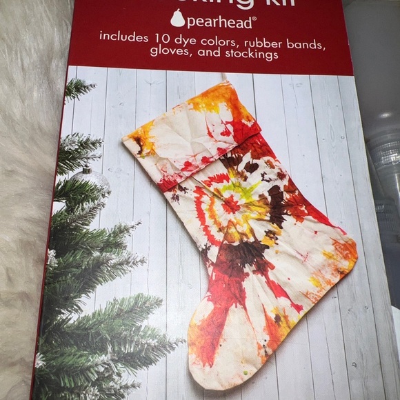 Tie Dye Christmas Stocking Kit Do It Yourself DIY Pearlhead Every Thing Included - Picture 2 of 6
